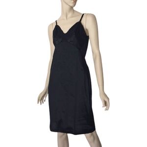 VINTAGE Van Raalte Nylon Taffeta Full Slip Chemise Ruched Cups